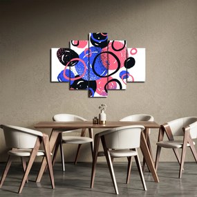 Kép - Motívum élénk színű körökkel (150x105 cm)