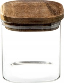 Üvegtartály fa fedéllel0,6 L