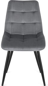 Krzesło RIO Szare Welurowe