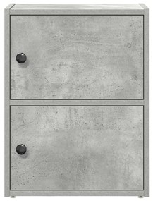 betonszürke szerelt fa könyvespolc 40x24x52 cm
