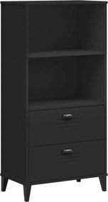 vidaXL VIKEN fekete szerelt fa könyvszekrény 60 x 35 x 123 cm