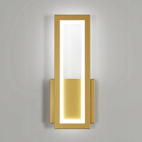 Kinkiet Led Lampa Ścienna Złoty W Korytarzu Salonu Nowoczesny 16W 6500K