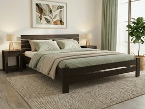 PARIS magasított ágy 140x200 cm, diófa Ágyrács: Ágyrács nélkül, Matrac: Matrac nélkül