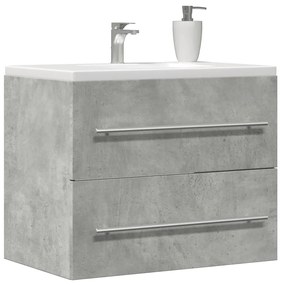 Betonszürke szerelt fa mosdószekrény 60 x 38,5 x 48 cm