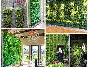 Filc függőleges növénytartó - 7 zseb palánták számára