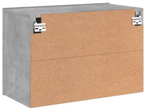 betonszürke falra szerelhető TV-szekrény 60 x 30 x 41 cm