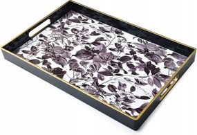 Dekorációs tálca téglalap alakú Blanche Virágok