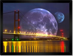 Poszterek keretben 40x30 Méltóságteljes hold híd