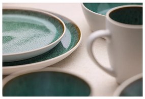 Fehér-zöld kőedény desszertes tányér ø 21 cm Gastro White/Green – Bitz