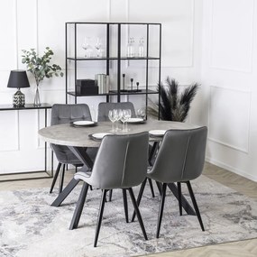 Krzesło RIO Szare Welurowe