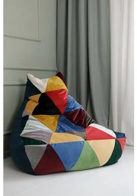 Babzsák Keiko M Mix Magic Velvet TiaHome - Fekete