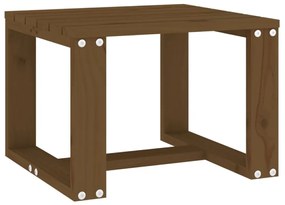 mézbarna tömör fenyőfa kerti kisasztal 40x38x28,5 cm