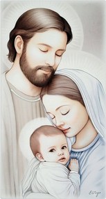 Fára festett Szent Család kép 9x18 cm Cikkszám: ES05189800