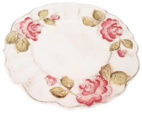Kerámia desszertes tányér Antik Vintage Rózsás