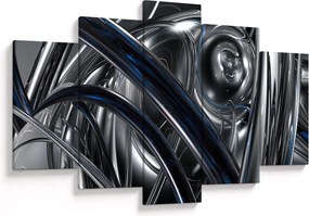 Kék és szürke absztrakció kép (150x105 cm)