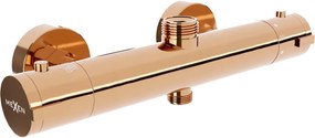 Mexen KAI termosztatikus zuhanycsaptelep felső konzollal, rózsaszín arany, 77150-60
