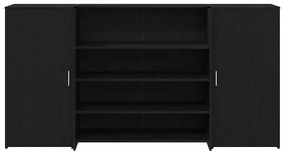 vidaXL recepciós pult fekete tölgyszínű 200x50x103,5 cm szerelt fa