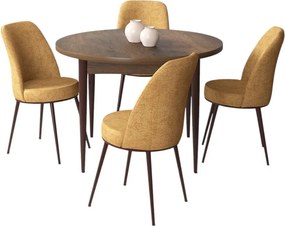 Tor étkezőgarnitúra, barokk-cappuccino, 90 cm