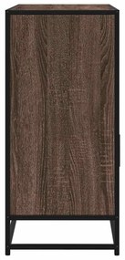 barna tölgyszínű szerelt fa tálalószekrény 100x35x76 cm