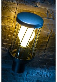 Lámpa Kerti lámpatest KERTA-A, E27, MAX.12W, IP44, AC220-240V ,50-60Hz,falra szerelhető, grafit