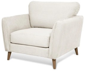 Fehér kordbársony fotel Paris – Scandic