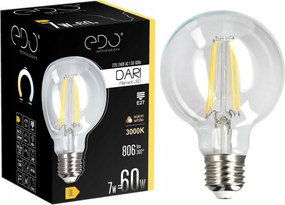 Filament Led izzó E27 G80 Clear 7W 3000K meleg 806lm Edo