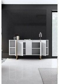 Konzolasztal Luxe - White, Gold