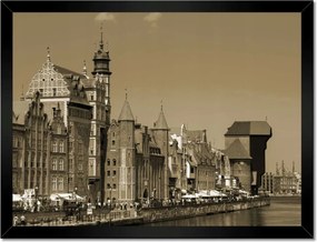Poszterek keretben 40x30 Gdańsk szépia bronz