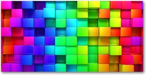 Konyhai panel Színes dobozok 100x50 cm Ragasztó