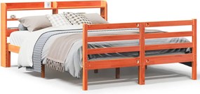 vidaXL viaszbarna tömör fenyőfa ágy matrac nélkül 160 x 200 cm