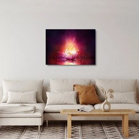 Lótuszvirág képe (üvegen) (70x50 cm)
