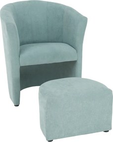 Klub fotel puffal, mentol, ROSE