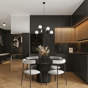 Fekete függőlámpa üveg búrával Orbital – Sollux