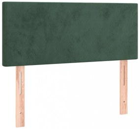 sötétzöld bársony LED-es fejtámla 100x5x78/88 cm