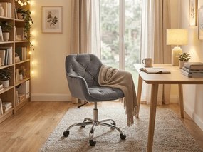 Irodai szék Q-190 VELVET, szürke