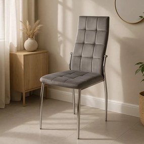 Szürke Bársony Étkezőszék. MOLLY