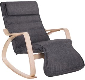 Hintaszék 5 irányban állítható lábtartóval, maximális terhelés 150 kg