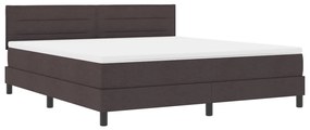 Boxspring Ágy Matraccal Sötétbarna 180x200 cm Szövet