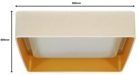 Brilagi-LED Dimmelhető VELVET SQUARE lámpatest LED/36W/230V Wi‑Fi Tuya + távvezérlő, krémszínű