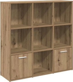 vidaXL kézműves tölgy színű szerelt fa könyvszekrény 98x29x97,5 cm