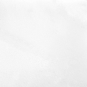fekete és fehér műbőr ágykeret fejtámlával 90 x 200 cm