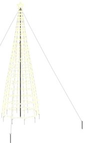 LED Karácsonyfák talajráccsal Meleg fehér 400 cm Vas