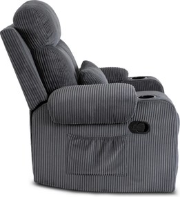 Dönthető fotel szürke kordbársony, TORRES