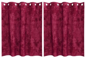 Bársonyfüggönyök Burgundi vörös Poliészter 140 x 140 cm Függöny