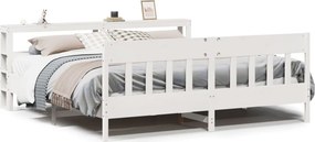 vidaXL fehér tömör fenyőfa ágy matrac nélkül 200 x 200 cm