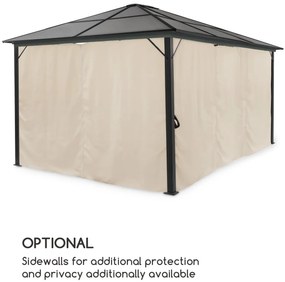 Pantheon Solid Sky Ambient Solar, pavilon tetővel, 3 × 4 m, polikarbonát, alumínium, megvilágított
