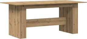 vidaXL kézműves tölgy színű szerelt fa étkezőasztal 180x90x76 cm