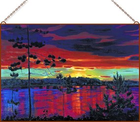 Arkady Rylov - Sunset üvegkép, falikép
