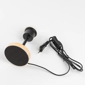 Brilagi - BOBO WOOD asztali lámpa 1xE27/25W/230V tölgy/fekete/fehér/zöld/dzsungel