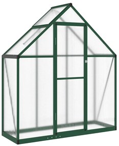 zöld alumínium melegház alapvázzal 169 x 58 x 195 cm